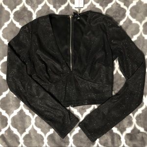 ⭐️3/$15⭐️ Long sleeve glittery crop top